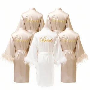 Peignoir Satin Mariage et Demoiselles d'Honneur