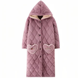 Robe de Chambre à Boutons Femme