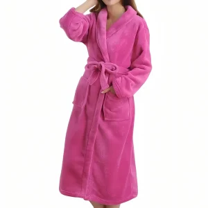 Peignoir De Bain Rose Femme