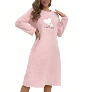 Chemise de Nuit Chaude Polaire