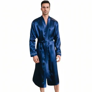Peignoir D'été Satin Pour Homme