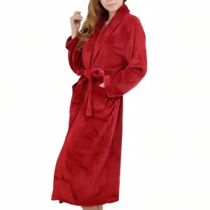 Peignoir De Bain Rouge Femme