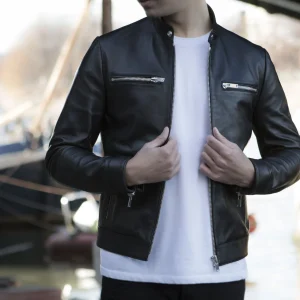 Blouson Cafe Racer En Cuir