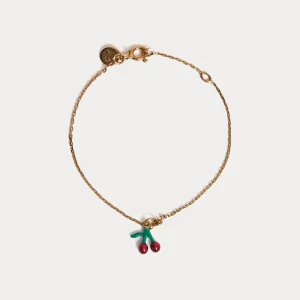Bonpoint x Aurélie Biderman Bracelet Or Rose Cerise emaillée