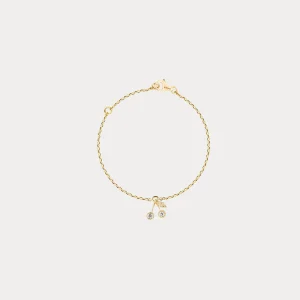 Bonpoint x Stone bracelet enfant cerise or jaune