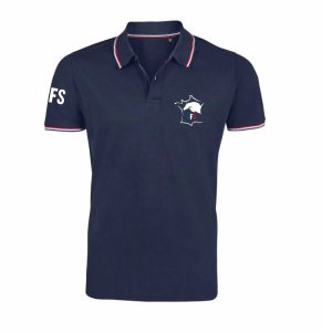 Polo col tricolore Homme