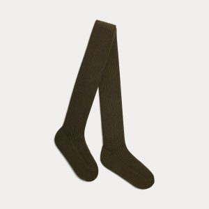 Collant Thomina en coton marron foncé