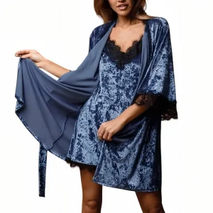 Ensemble Robe de Nuit et Peignoir