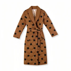 Robe de Chambre Longue Chaude pour Femme Matelassée