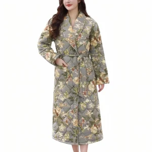 Peignoir Robe de Chambre Matelassé Femme
