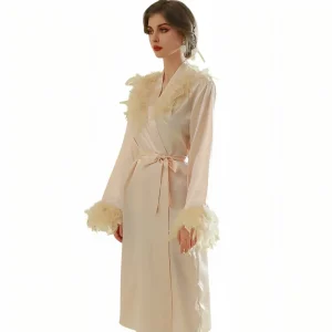 Peignoir Satin Plume