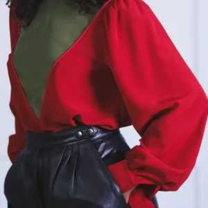 chemisier blouse col montan