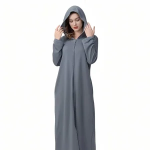 Peignoir Robe de Chambre Zippé