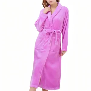 Peignoir De Bain Violet Femme