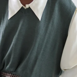 Pull sans manches en laine