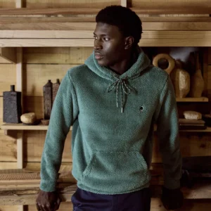 Sweat à capuche Dirac en sherpa recyclée ultra-douce - Faguo