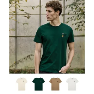 T-shirt homme Arcy coton recyclé avec broderie - Faguo